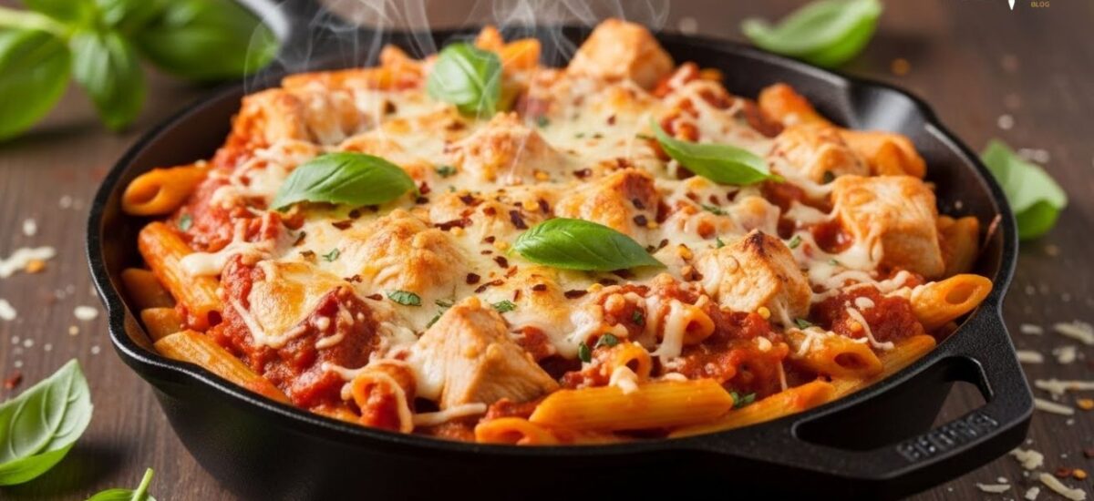 Pâtes au Poulet et à la Tomate Crèmeuses en Un Seule Casserole (Sans Crème !)