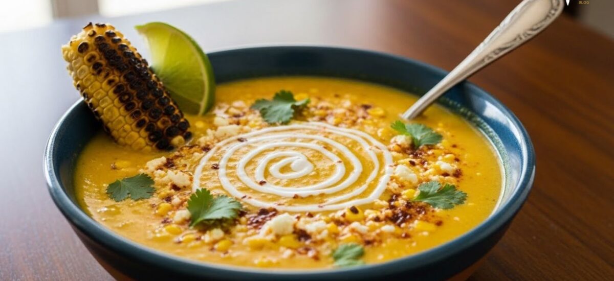 Soupe de Maïs Mexicain : Un Délice Crémeux et Savoureux Inspiré de l’Elote