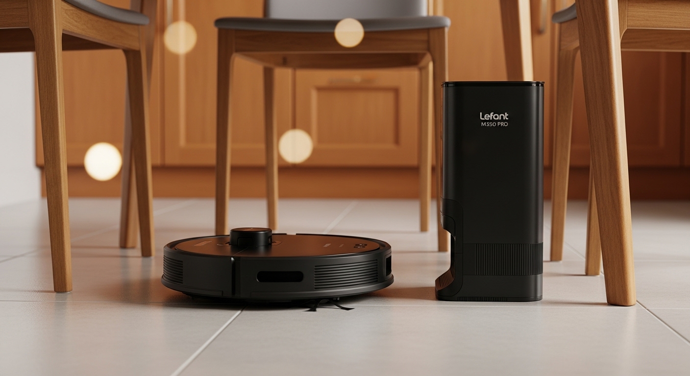 Lefant M330 Pro Robot Aspirador y Fregona con navegación dToF en una cocina