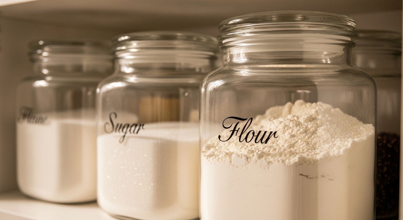 Progressive ProKeeper baker storage set in a pantry
