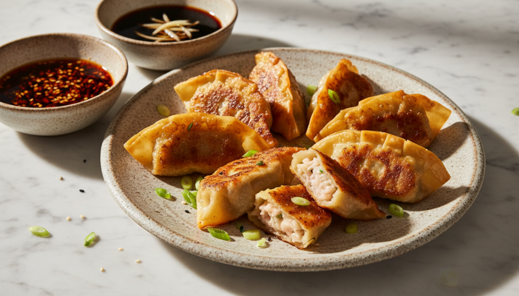 Smashed Gyozas
