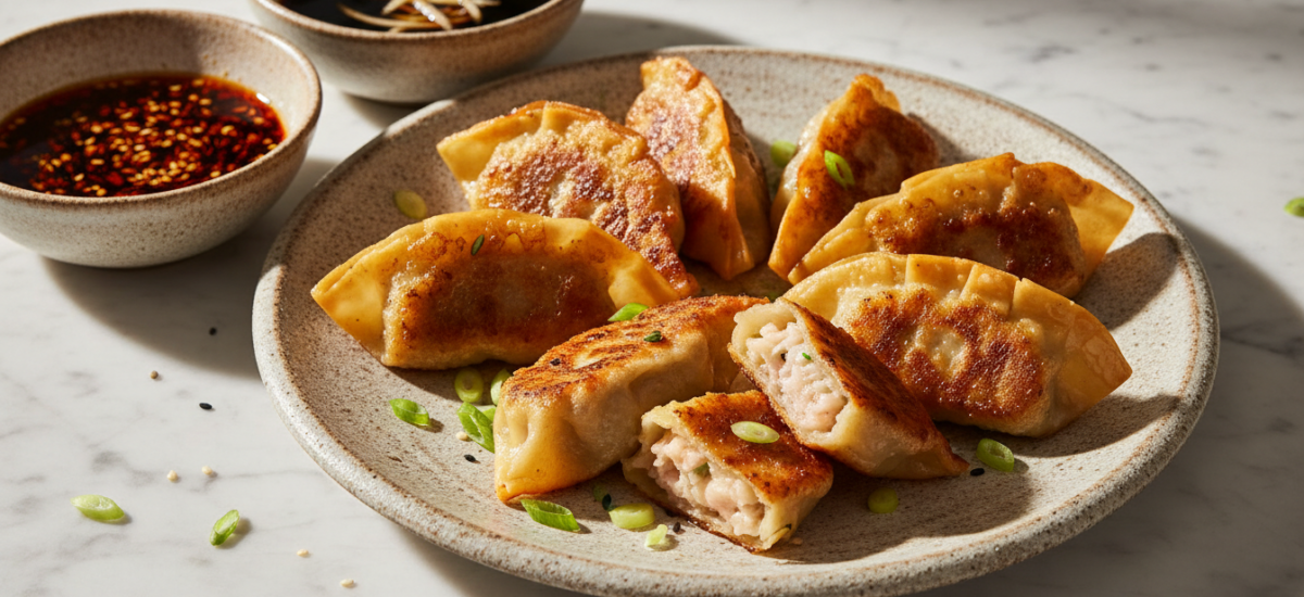 Smashed Gyozas