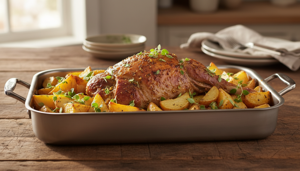 Greek Roast Lamb and Potatoes: A Sunday Feast