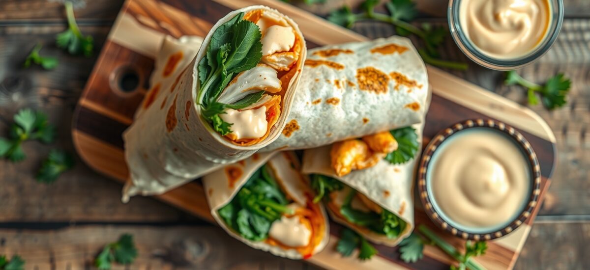 Simple Sweet and Spicy Chicken Wraps