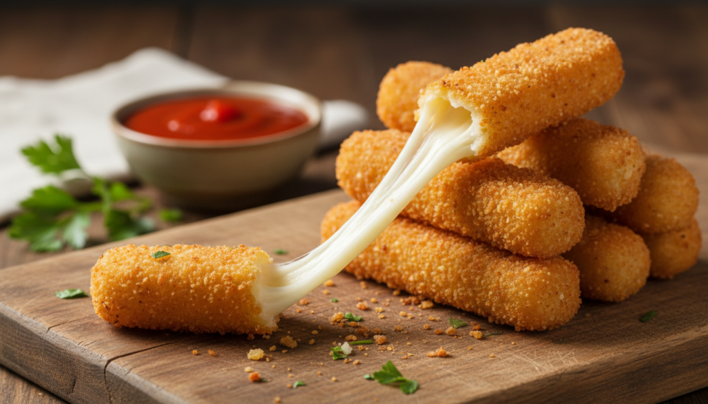 Crispy Air Fryer Mozzarella Sticks Recipe
