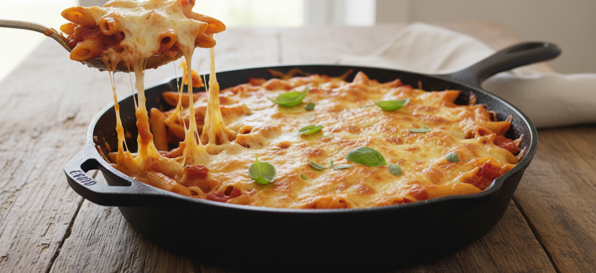 One Pot Creamy Tomato Chicken Pasta Bake (No Cream)
