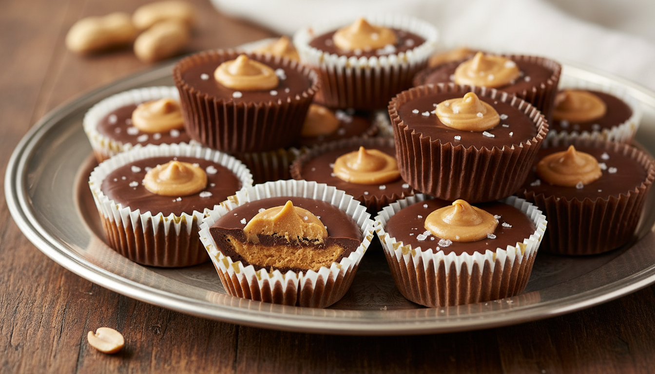 Serving homemade peanut butter cups