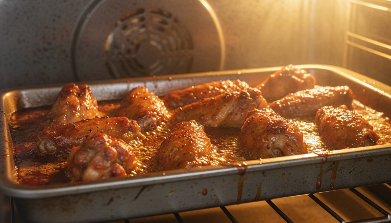 Baking wings in the oven