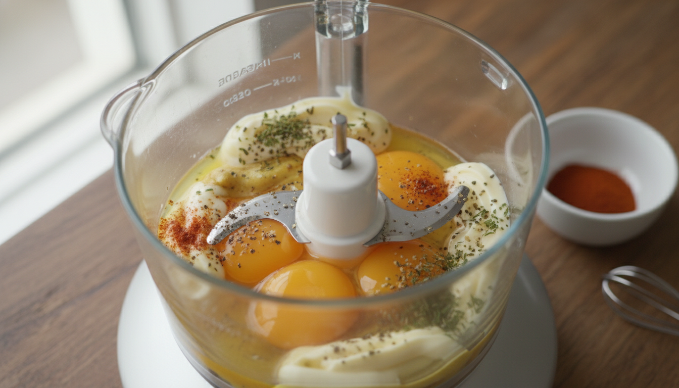 Ingredients in food processor