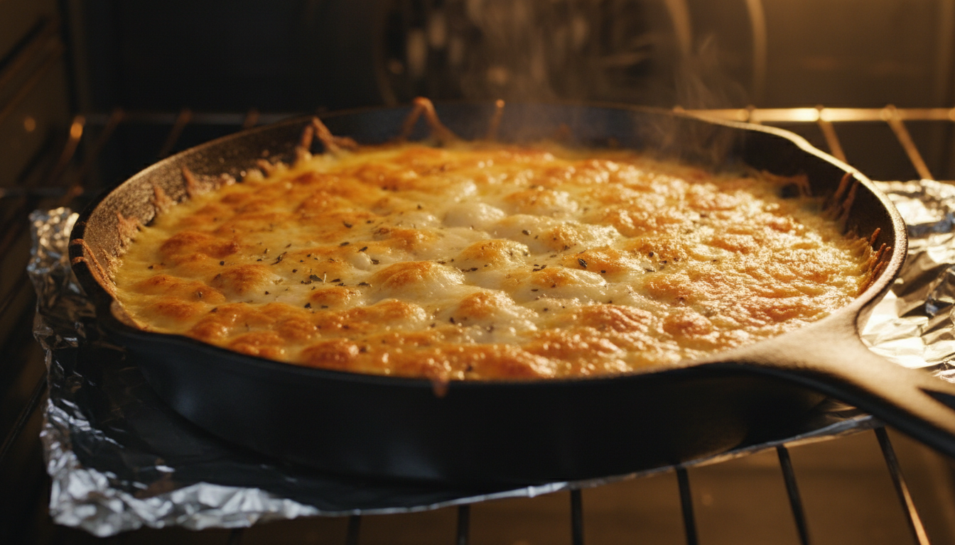 Baking uncovered in the oven