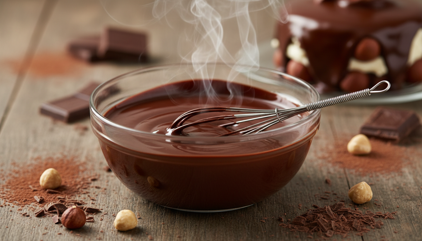 Melting remaining chocolate