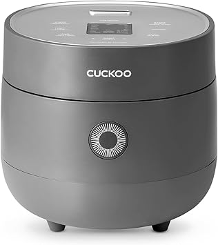 CUCKOO Micom Rice Cooker 6-Cup Uncooked / 12-Cup Cooked with Nonstick Inner Pot, Versatile Rice Maker with 9 Menu Options, Fuzzy Logic Technology, Auto Clean, Quick Rice Mode, Gray (CR-0675FG)