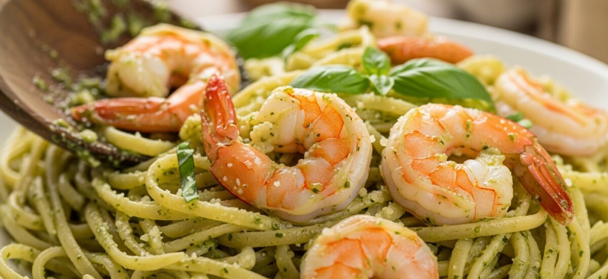 Cremige Pesto-Garnelen mit Linguine: Schnell & Einfach