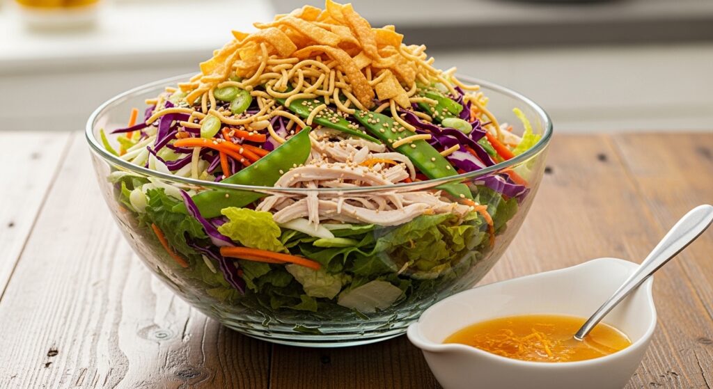 Knackiger Chinese Chicken Salad mit Nudeln – Schnell & Lecker