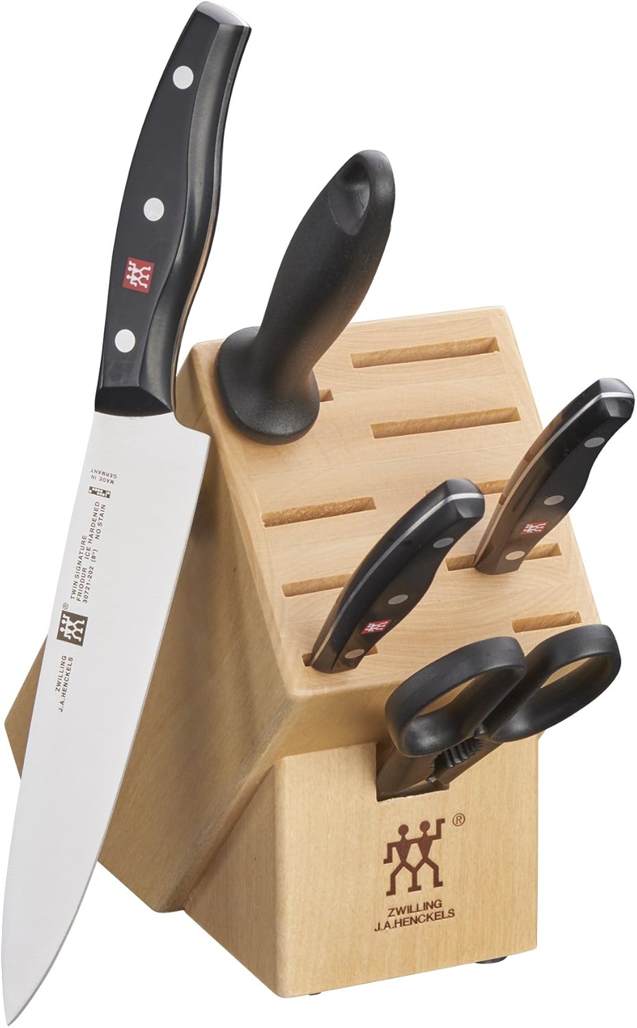 ZWILLING Twin Signature 6-Piece Razor-Sharp German Knife Block Set, Made