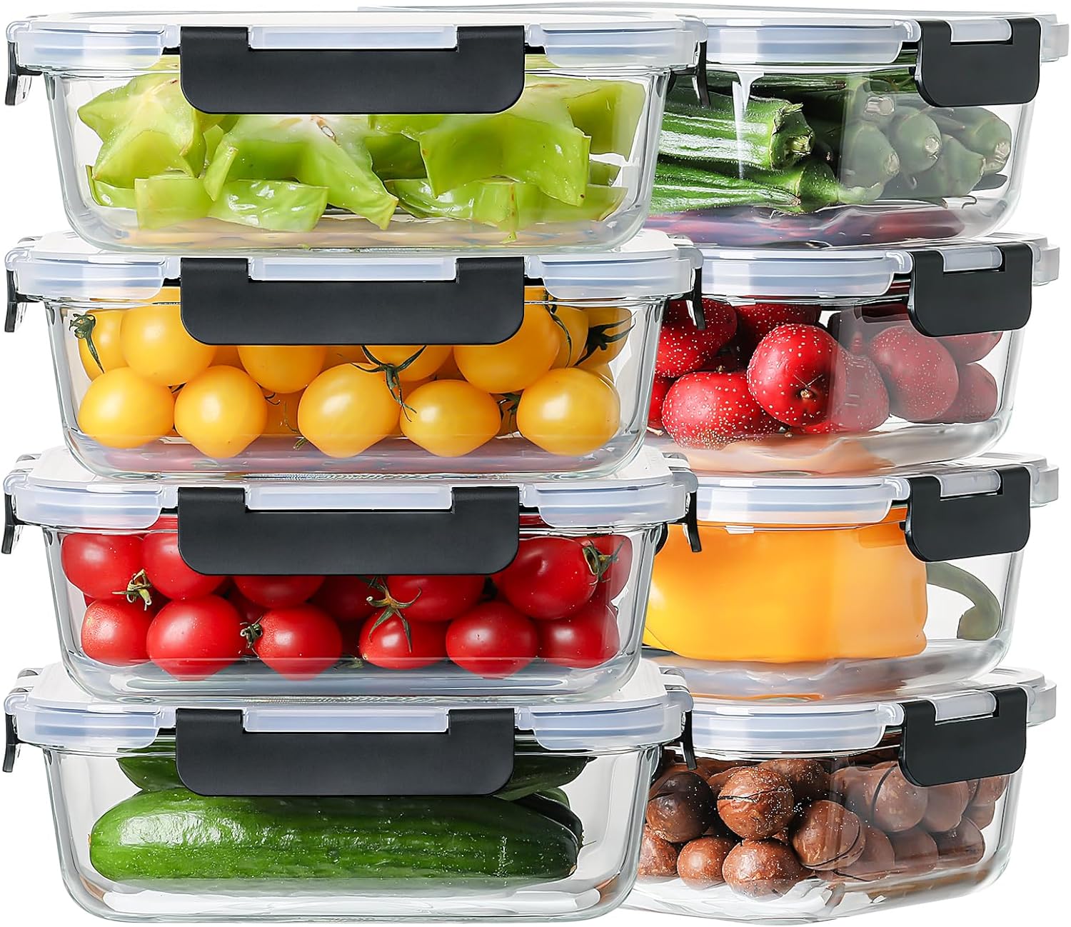 Glas-Meal-Prep-Behälter mit Deckel