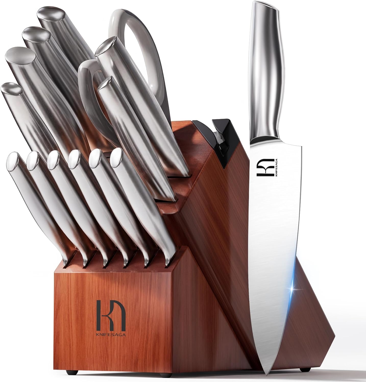 KnifeSaga Knife Set Premium, Japanese High Carbon Stainless Steel 14