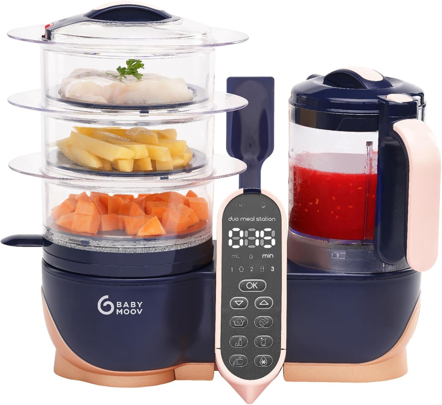 Babymoov Duo Meal Station XL, 6 in 1 Food Processor
