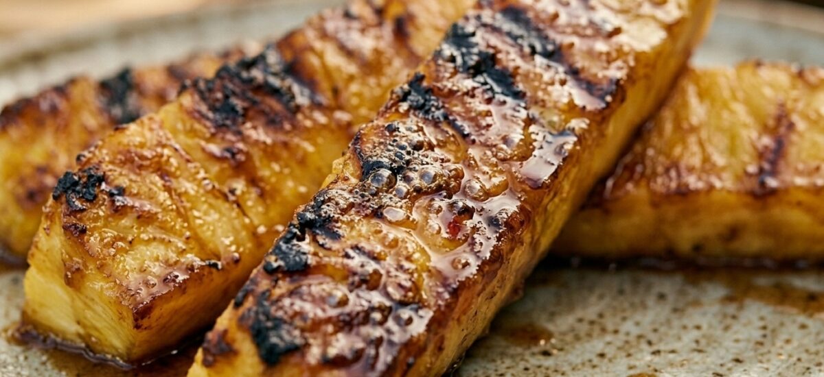 Ananas grillé au sucre brun caramélisé et à la cannelle – le dessert d’été ultime
