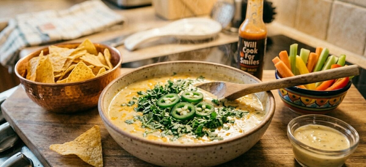 Unforgettable On the Border White Queso Dip (No Velveeta!) Recipe: Cream…