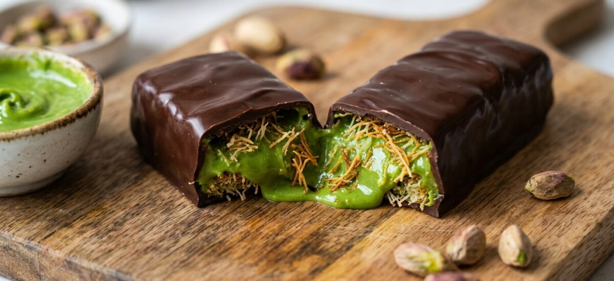 Descubre la Sensación Viral: Guía para Hacer en Casa la Barra de Chocolate de Dubái (Edición Pistacho Kunafa)