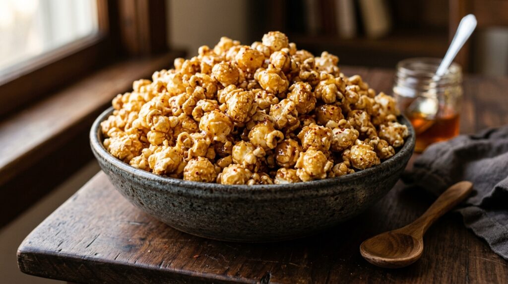 Irresistible Hot Honey Popcorn with Cayenne and Brown Butter Recipe: Swe…