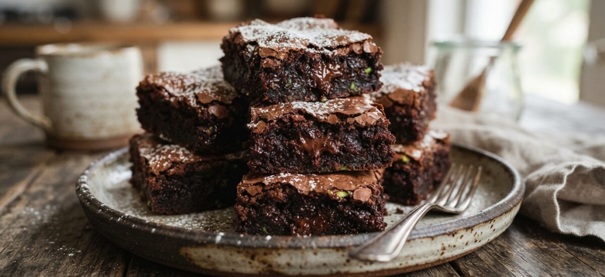 La Receta Definitiva de Brownies de Calabacín Húmedos (Postre de Chocolate Fácil en 30 Minutos)
