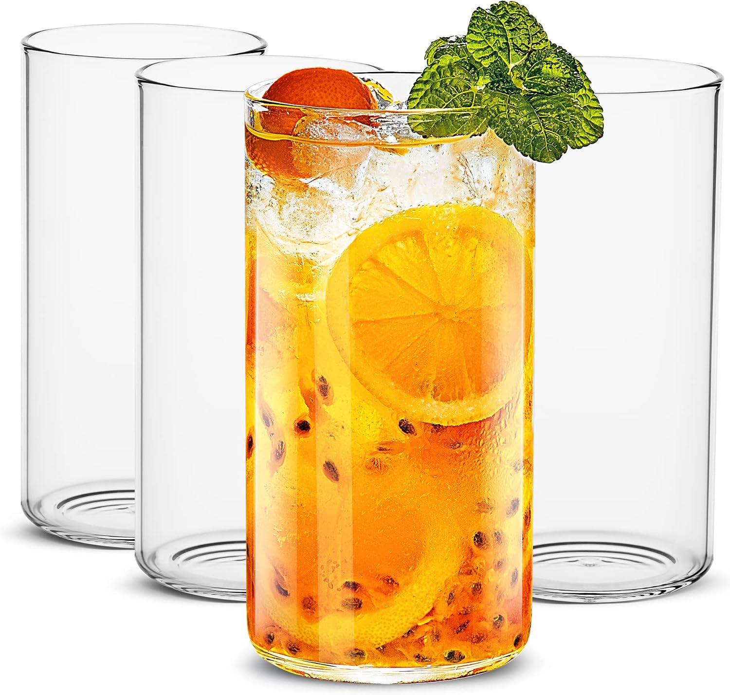 Tall Clear Glasses (Set of 4)