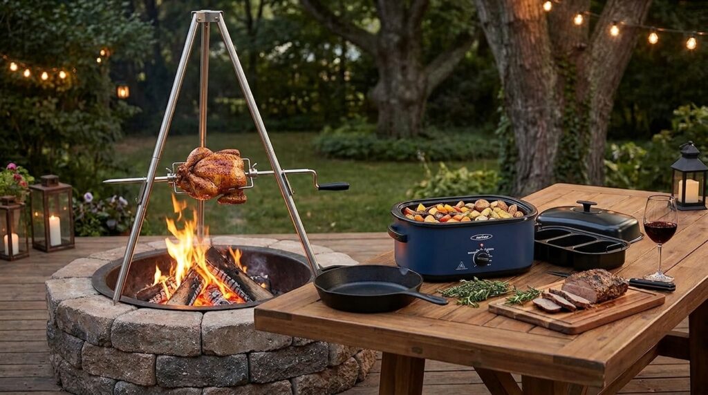 Ash & Ember 13W Tripod Rotisserie Roaster Stand… Review: Pros & Cons