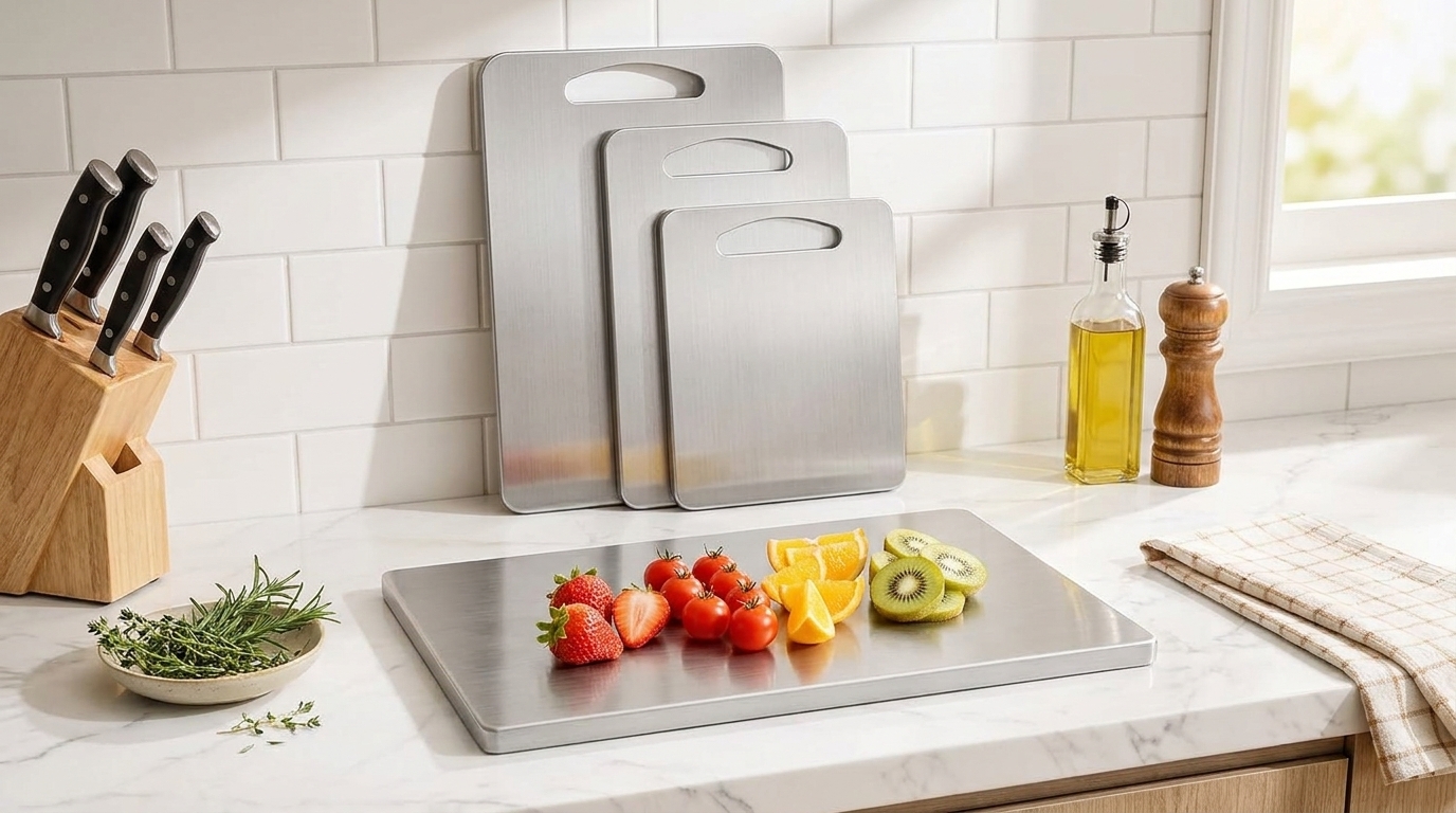 URMONA 3 PCS 304 Stainless Steel Cutting Board Set… Review: Pros & Cons