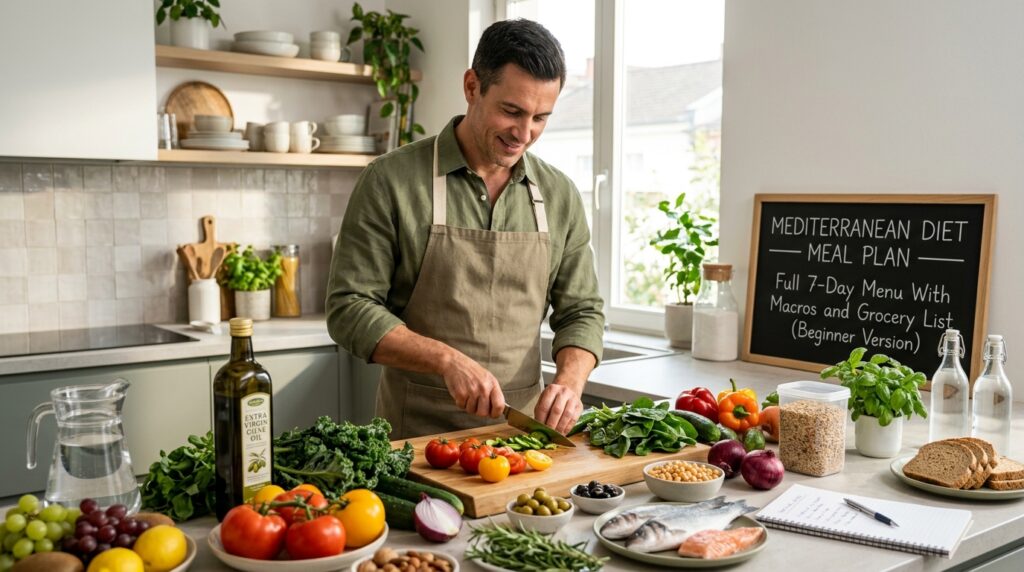 Mediterranean Diet Meal Plan — Full 7-Day Menu With Macros and Grocery List (Beginner Version)