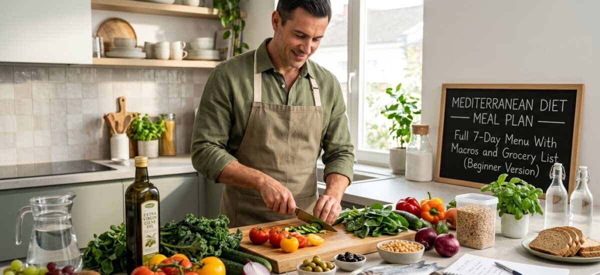 Mediterranean Diet Meal Plan — Full 7-Day Menu With Macros and Grocery List (Beginner Version)