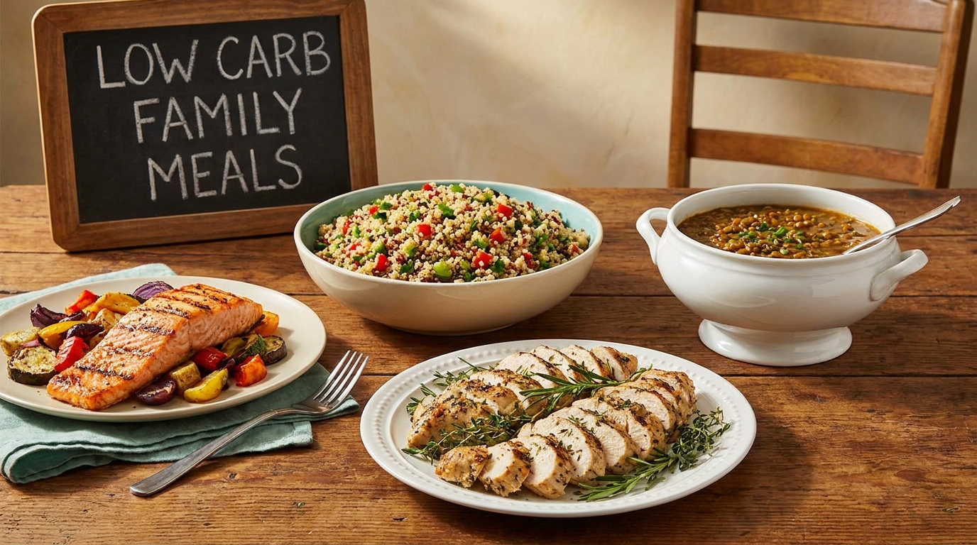 Diabetic-Friendly Dinners — 20 Meals Under 30g Carbs the Whole Family Will Actually Eat