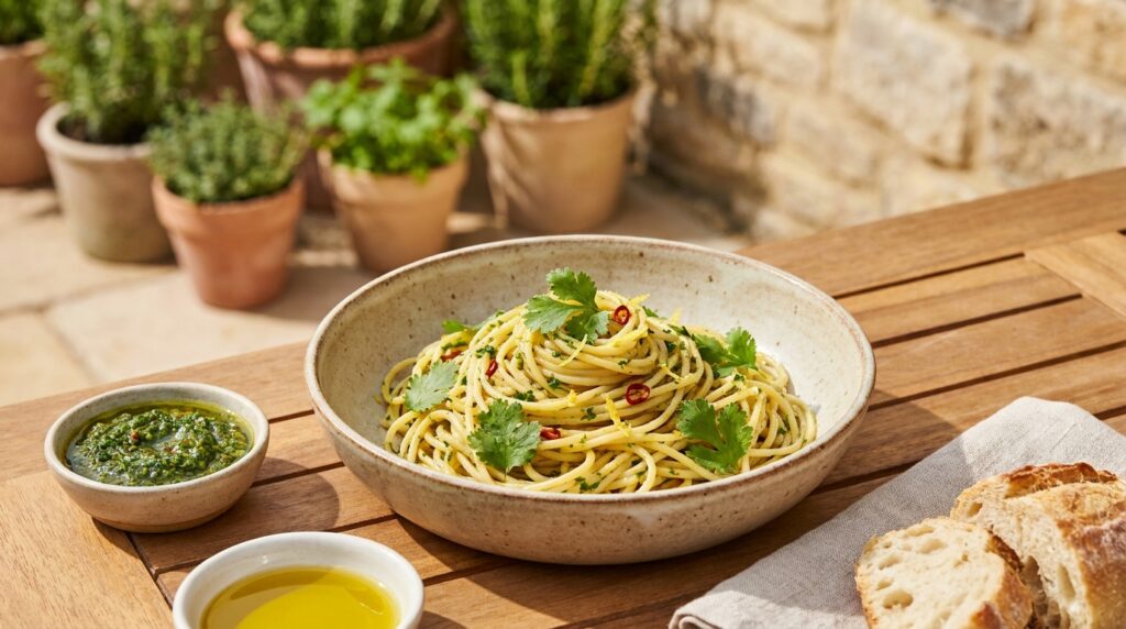 Chermoula Butter Pasta — The Moroccan Herb Sauce That Out-Pestos Pesto