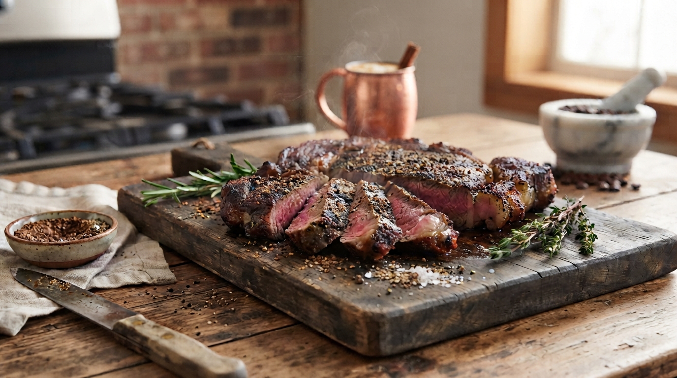Cold Brew Coffee Dry Rub Steak — The Antioxidant Crust Nobody Thought to Make