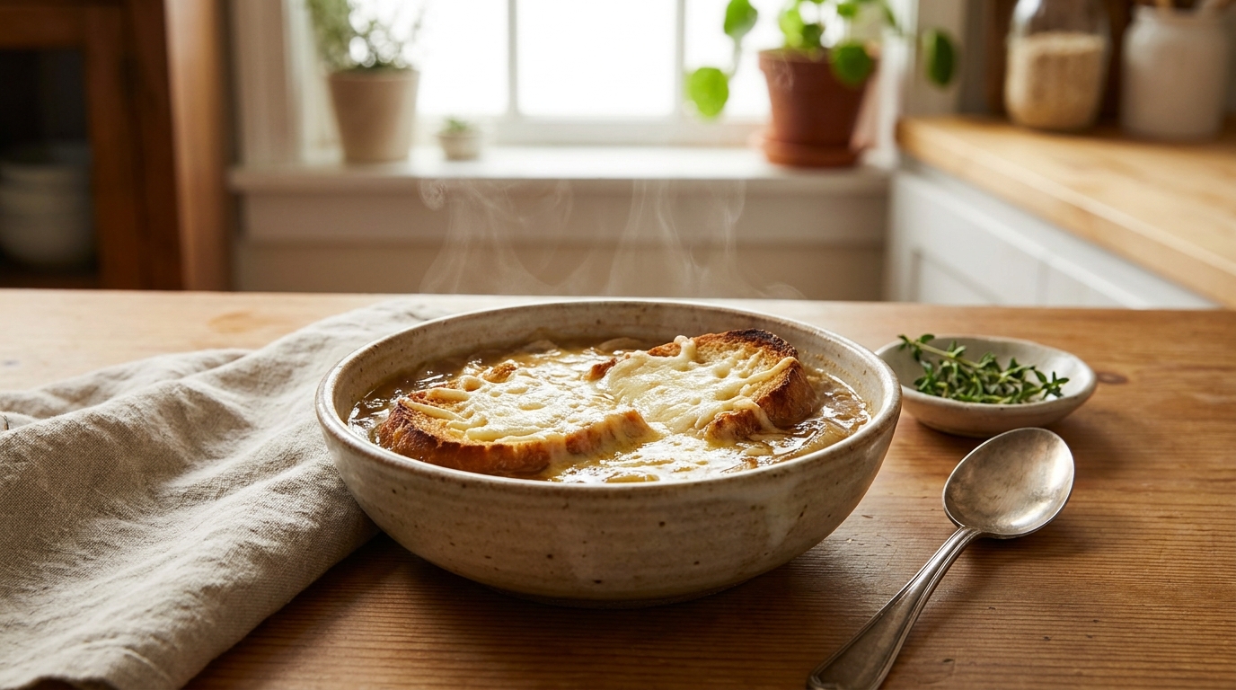 AIP French Onion Soup — The Version Without Wine, Flour, or Nightshades That Actually Tastes Like the Original