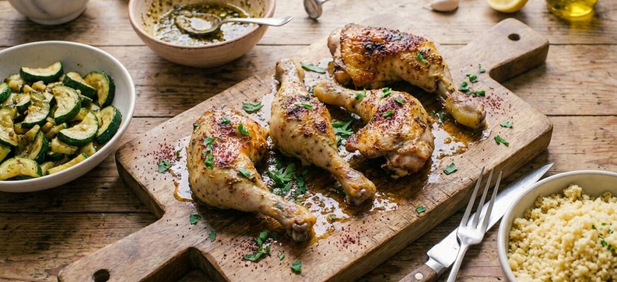 Za’atar Chicken Under a Brick — The Tuscan Technique Meets the Levant in One Crispy Pan
