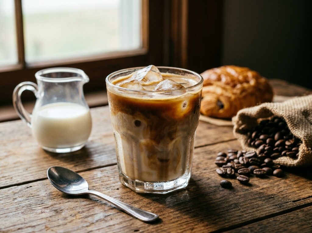 Serving the perfect iced cortado at home