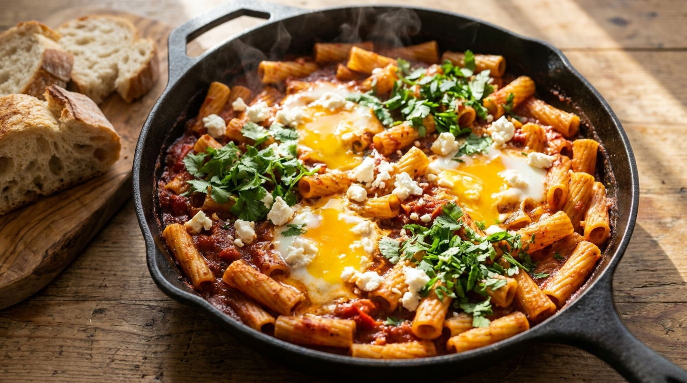 30-Minute Shakshuka Pasta — The Breakfast Dish That Became the Best Weeknight Dinner