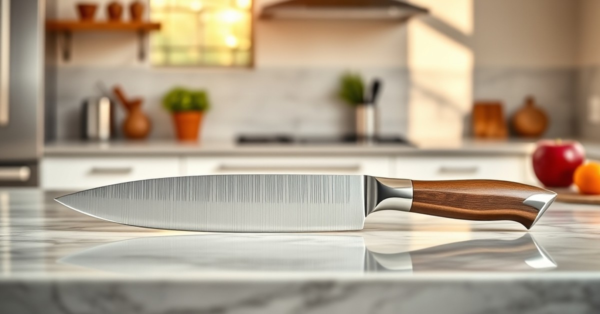 Mac Knife Professional 8-Inch Hollow Edge Chef's Knife in action — our testing setup