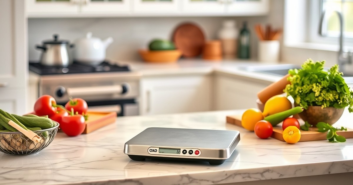 OXO Good Grips 11-lb Stainless Steel Food Scale — ideal for any modern kitchen