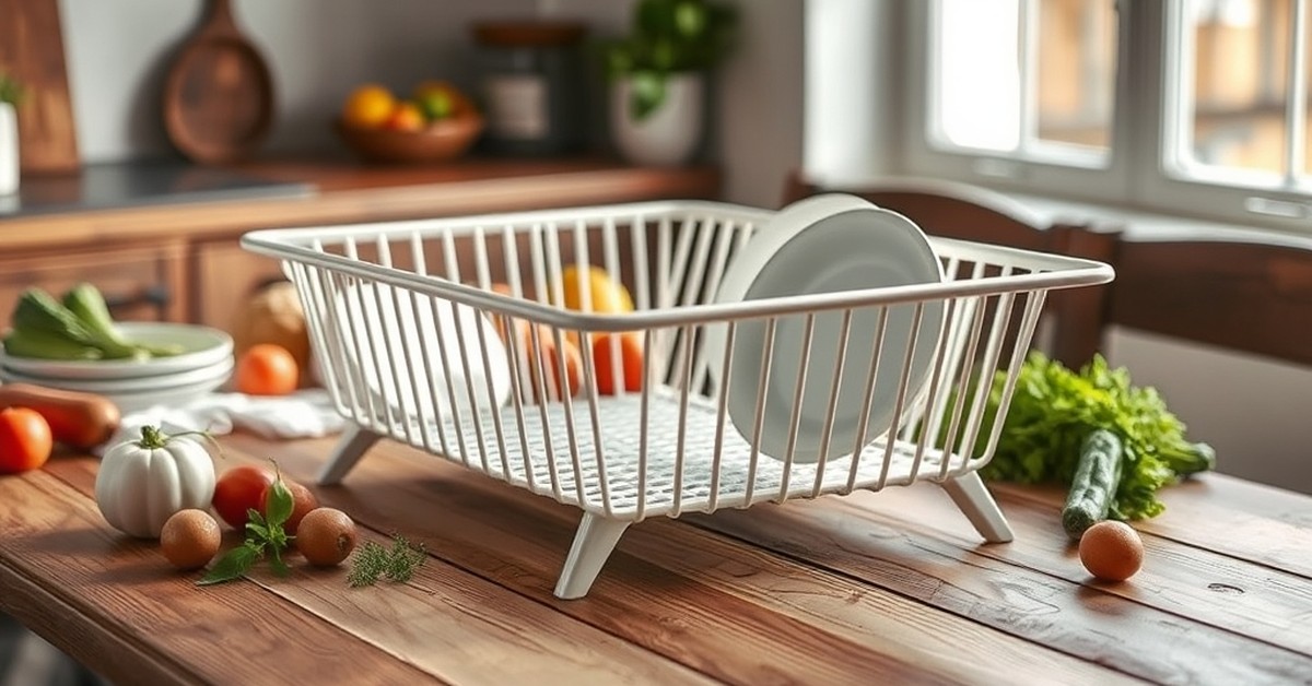 Simplehuman Dish Drying Rack — perfect for family meals