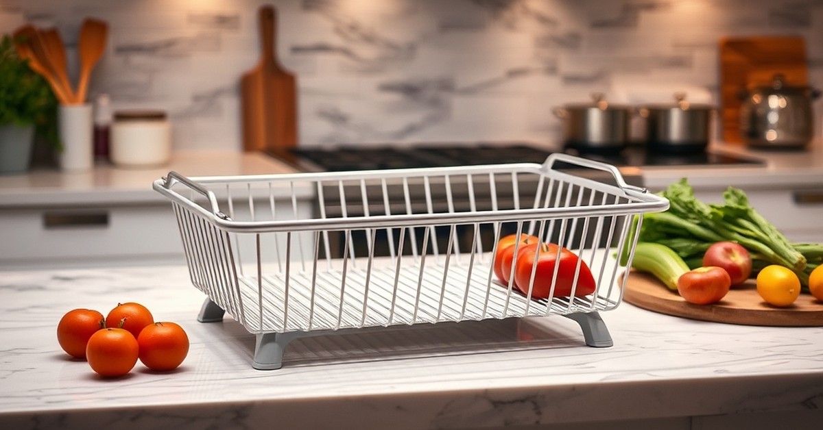 Simplehuman Dish Drying Rack — ideal for any modern kitchen