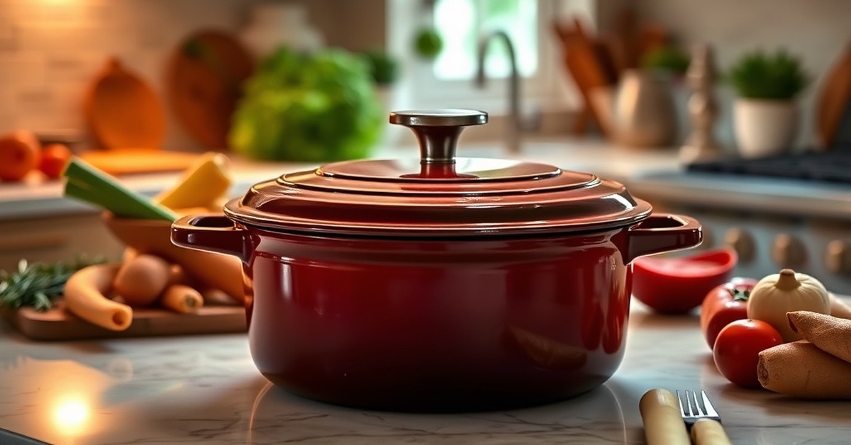 Le Creuset Enameled Cast Iron Signature Dutch Oven 5.5 Qt — ideal for any modern kitchen