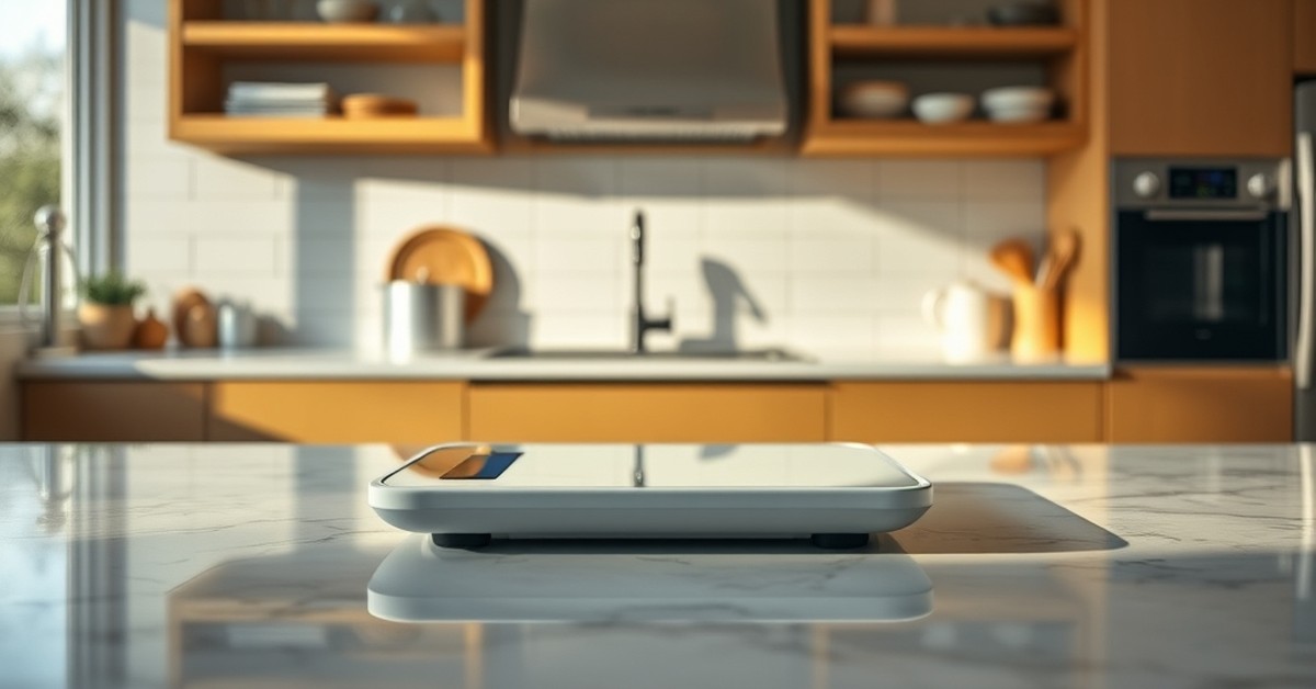 OXO Good Grips Digital Scale in action — our testing setup