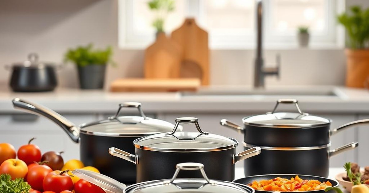 T-fal Ultimate Hard Anodized Nonstick 17-Piece Cookware Set — ideal for any modern kitchen