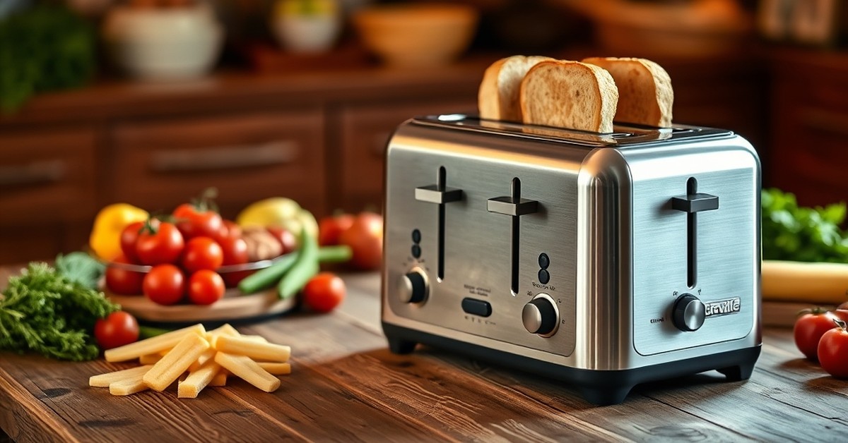 Breville BTA840XL Die-Cast 4-Slice Smart Toaster — perfect for family meals