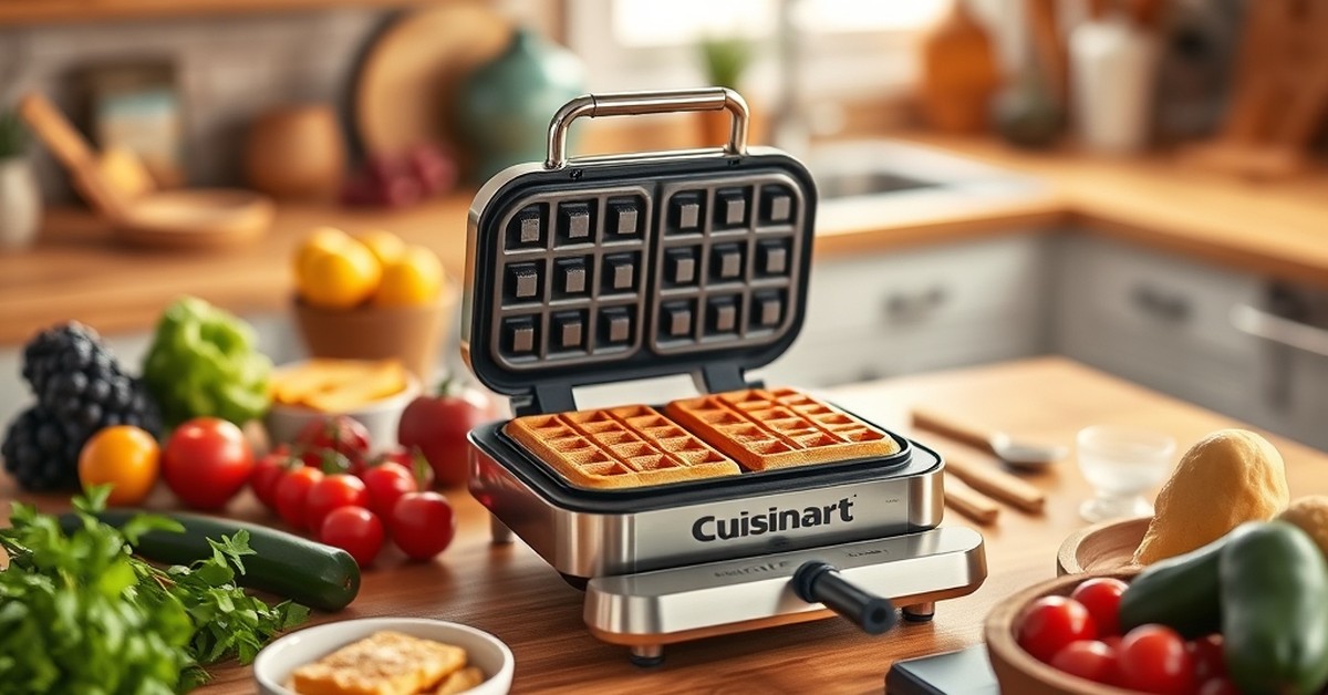 Cuisinart WAF-F20P1 Double Belgian Waffle Maker — perfect for family meals