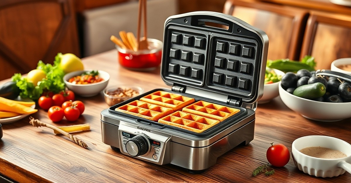 Breville BWM604BSS Smart Waffle Pro 4-Slice — perfect for family meals