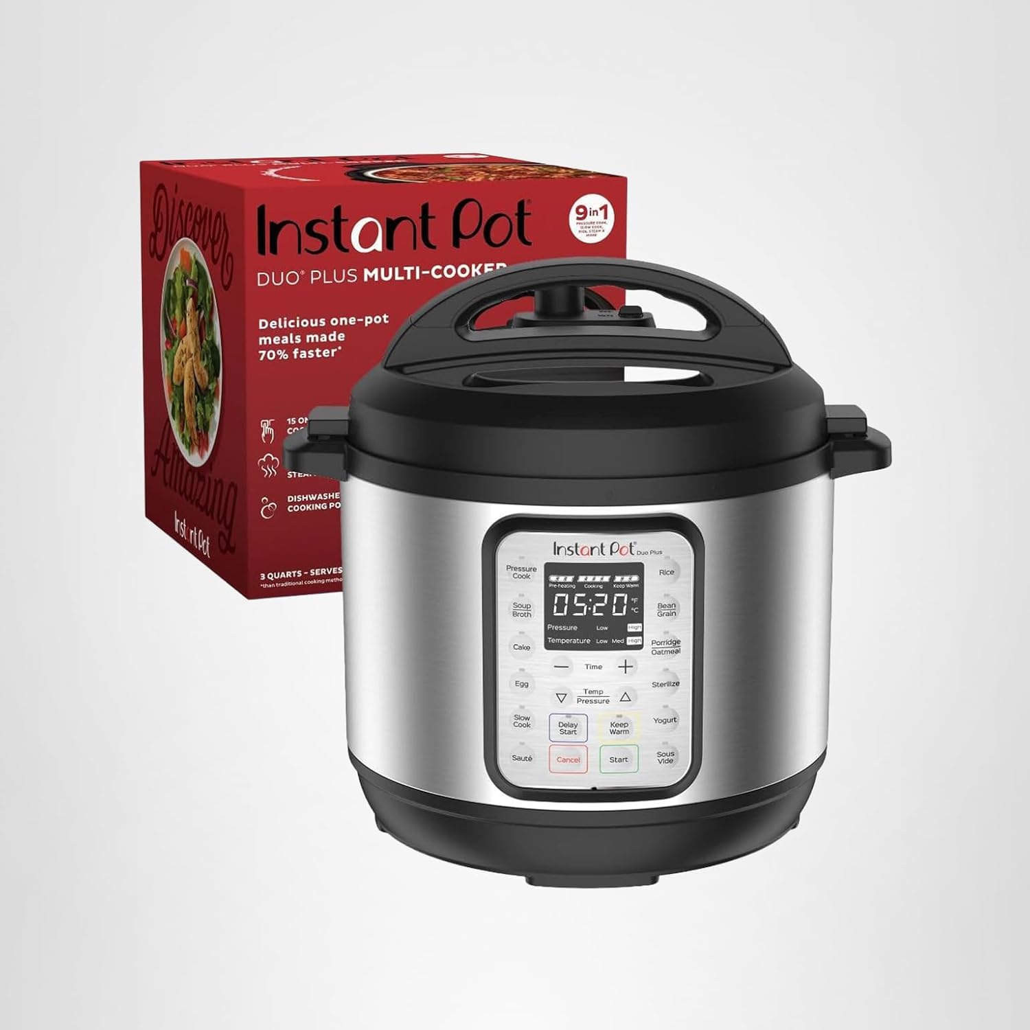 Instant Pot Duo Plus 9-in-1 Electric Pressure Cooker 6 Quart